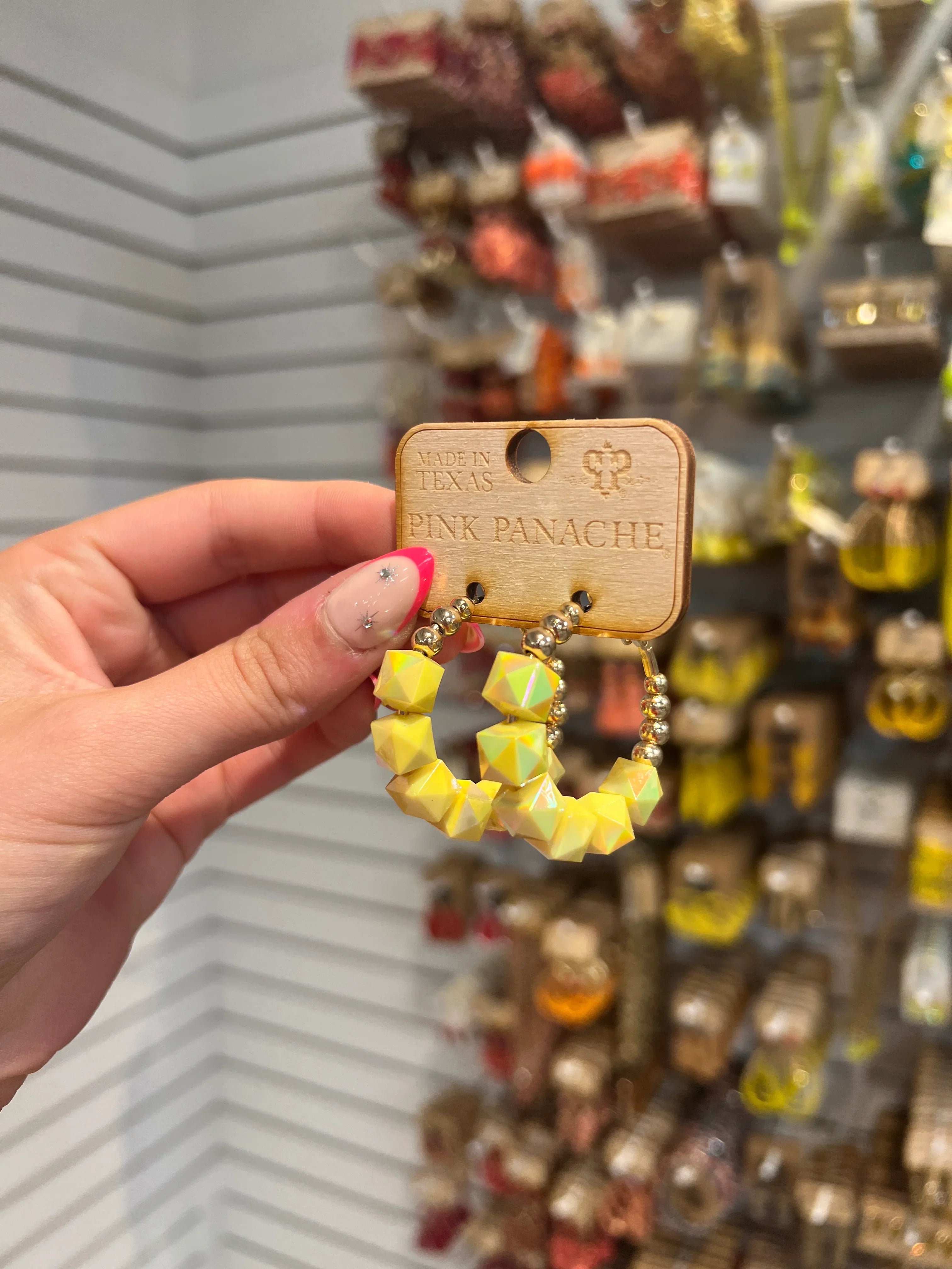 PINK PANACHE Yellow/Gold Hoops on Simply Obsessed