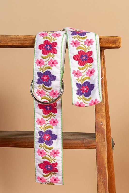 POL Floral Belt Accessory - IVORY on Simply Obsessed