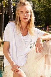 POL Floral Pocket Tee on Simply Obsessed