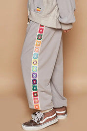 POL Knit Drawstring Pants w/ Granny Squares on Simply Obsessed