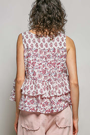 POL MIxed Print Sleeveless Blouse on Simply Obsessed