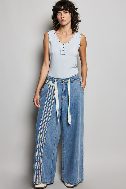 POL V-Neck Sleeveless Studded Top on Simply Obsessed