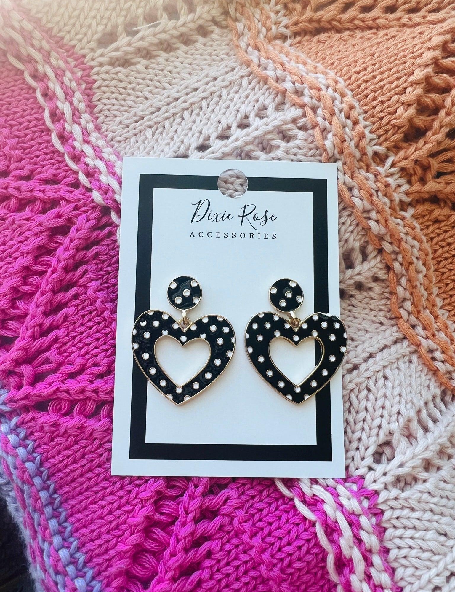 Polka Dot Heart Earrings on Simply Obsessed