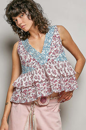 POL MIxed Print Sleeveless Blouse on Simply Obsessed