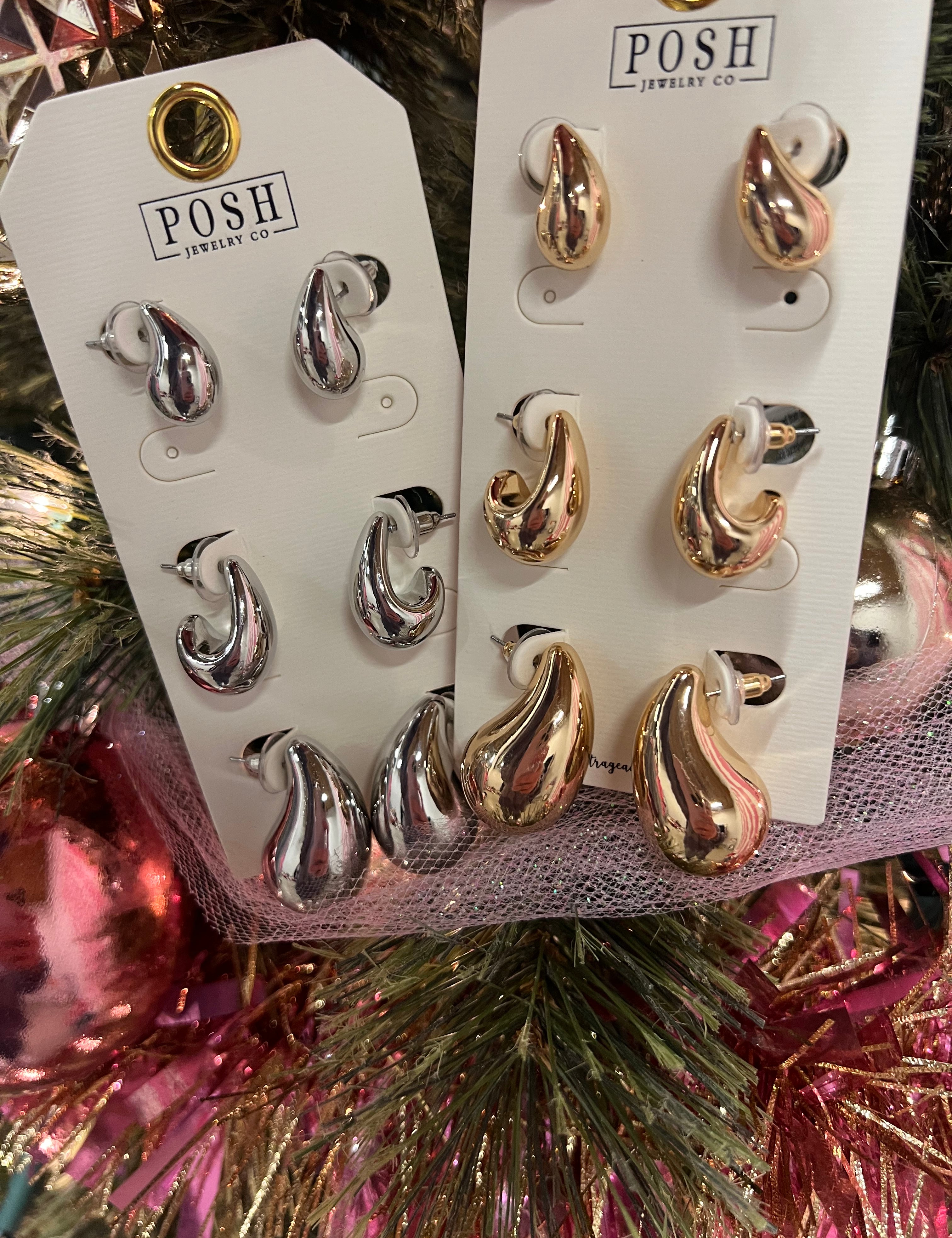 POSH Teardrop Earrings Set of 3 on Simply Obsessed
