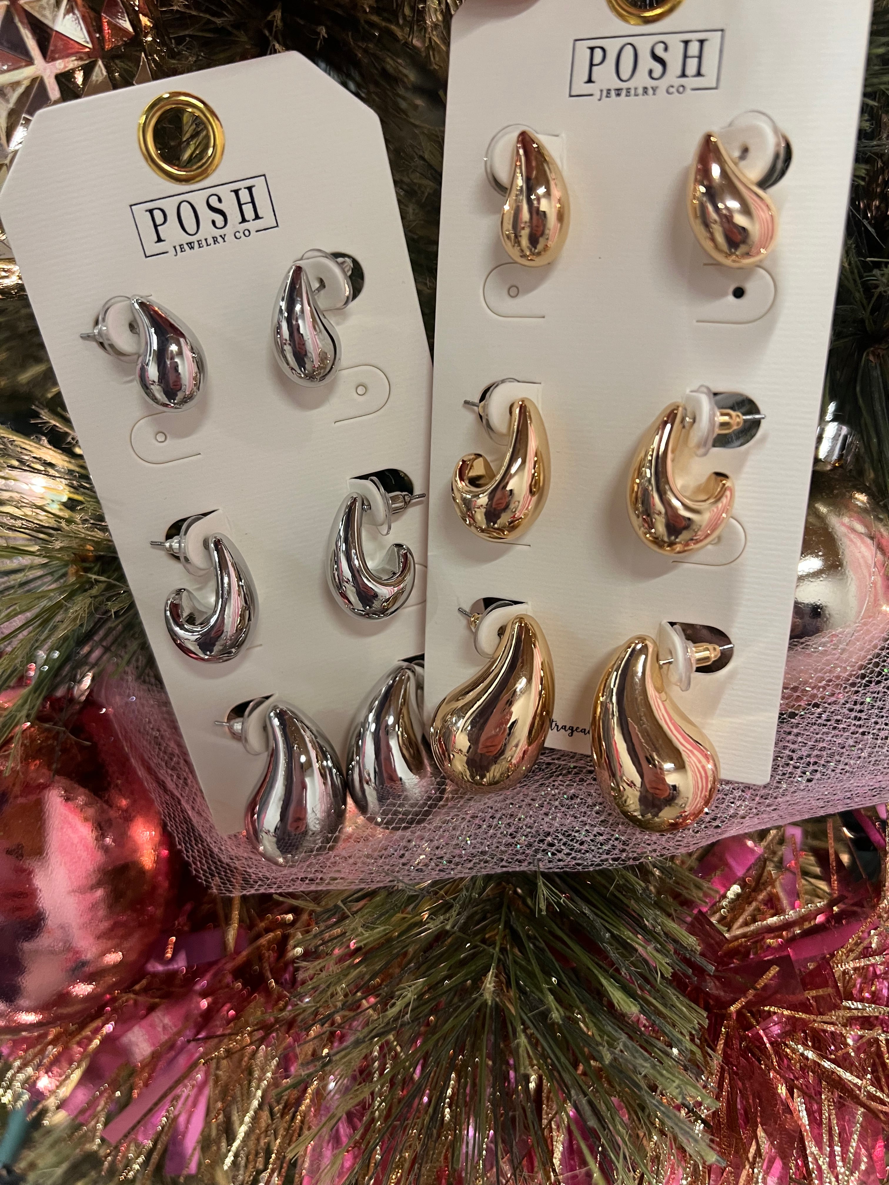 POSH Teardrop Earrings Set of 3 on Simply Obsessed