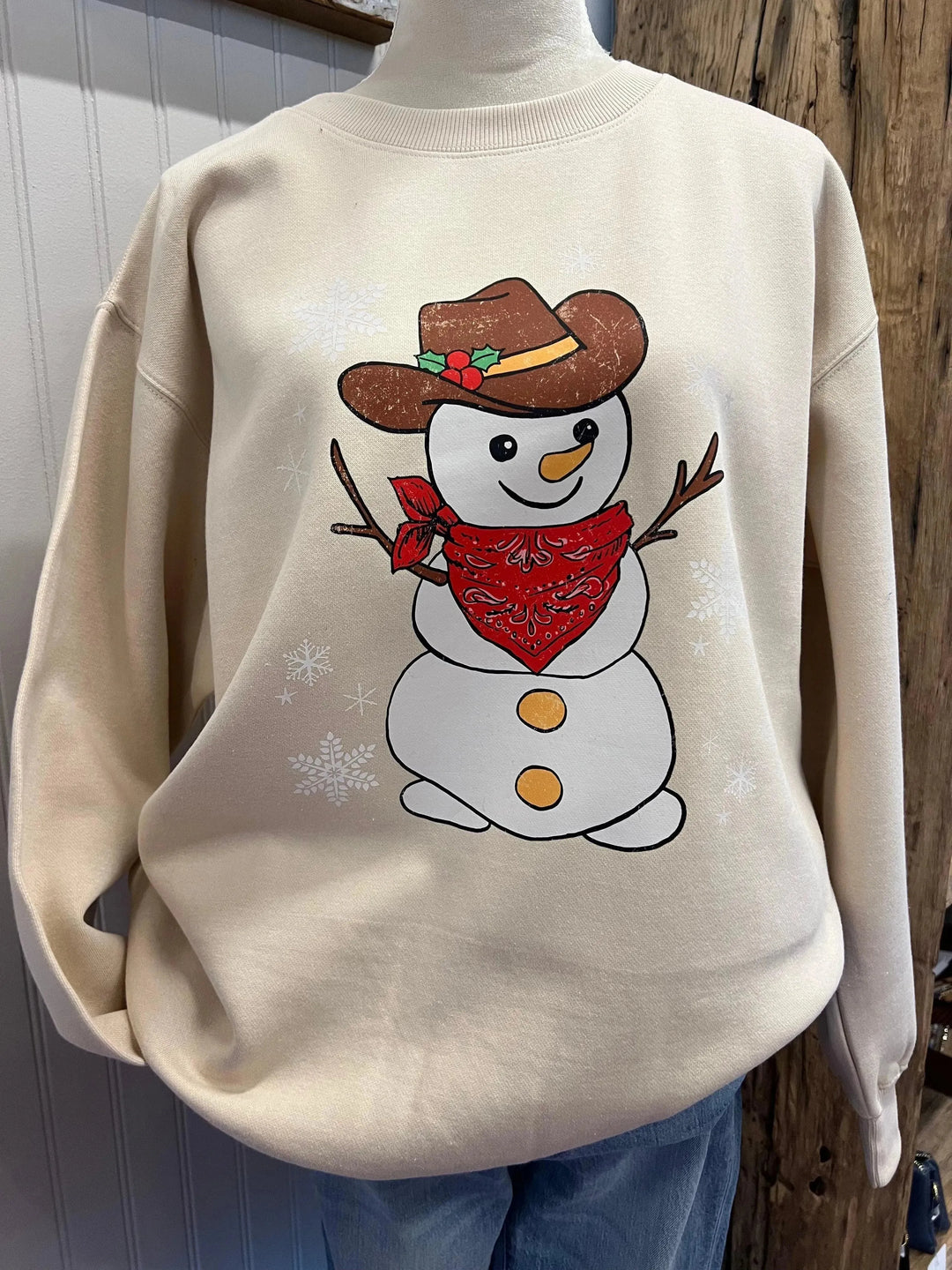 *PREORDER* MALIBU HIPPIE Cowboy Snowman Sweatshirt on Simply Obsessed