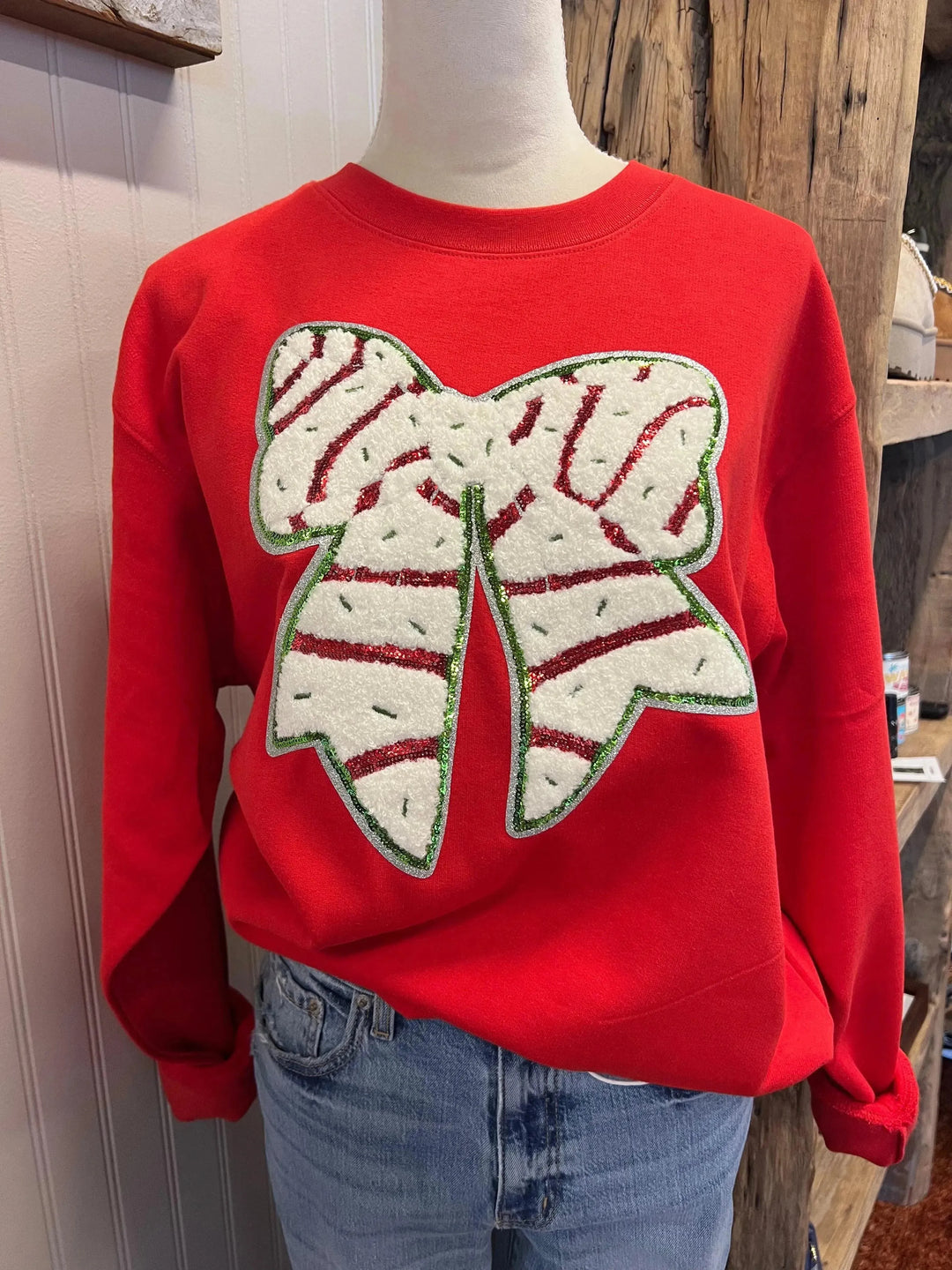 *PREORDER* MALIBU HIPPIE Snack Cake Bow Sweatshirt on Simply Obsessed