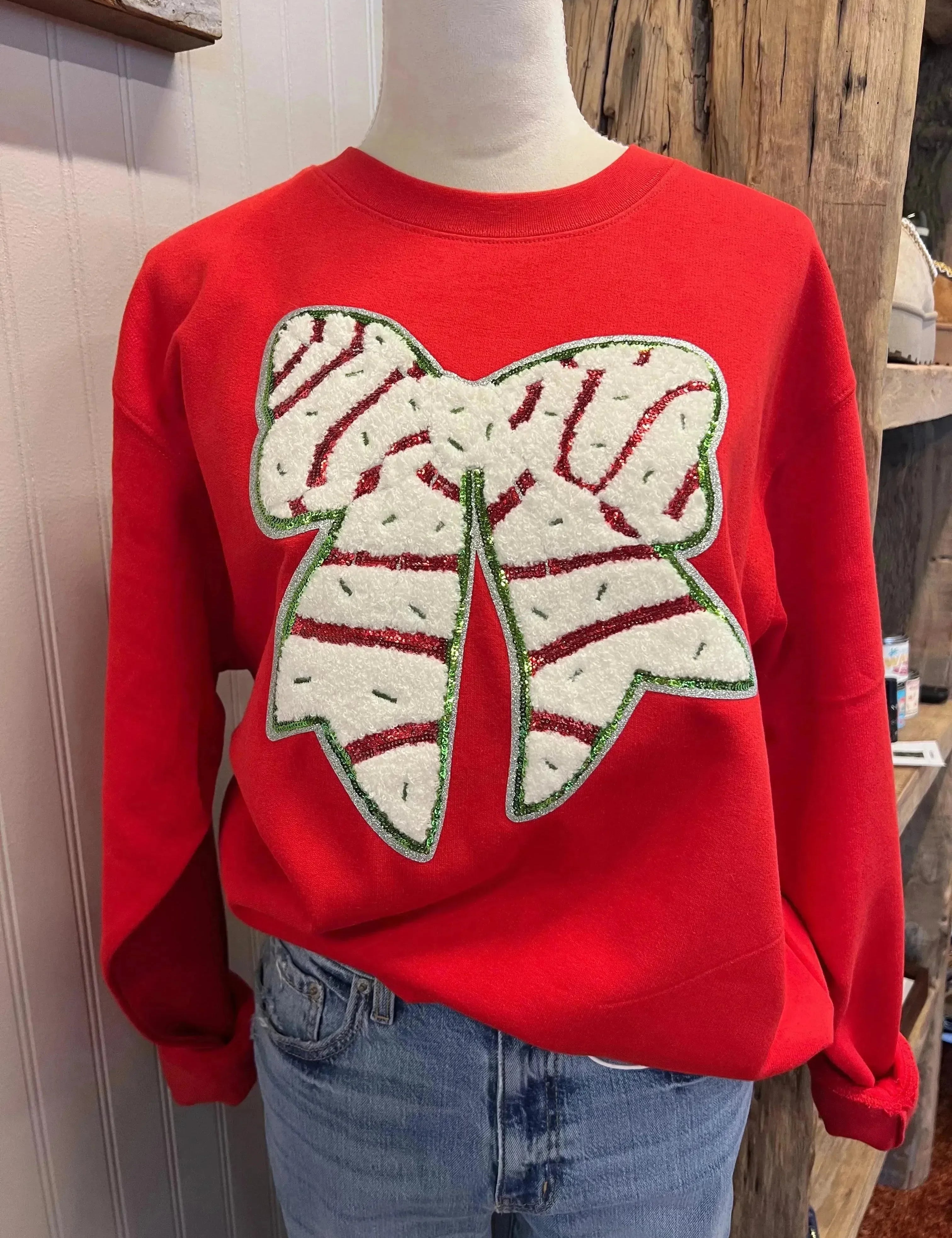*PREORDER* MALIBU HIPPIE Snack Cake Bow Sweatshirt on Simply Obsessed