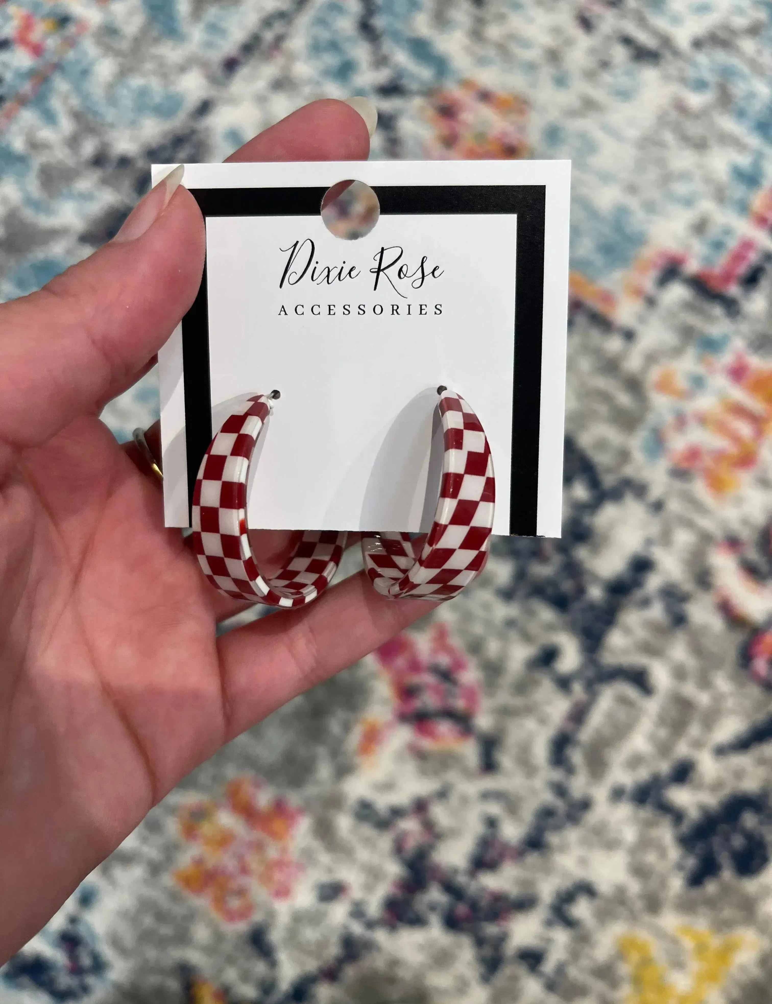 White Checkered Hoops on Simply Obsessed