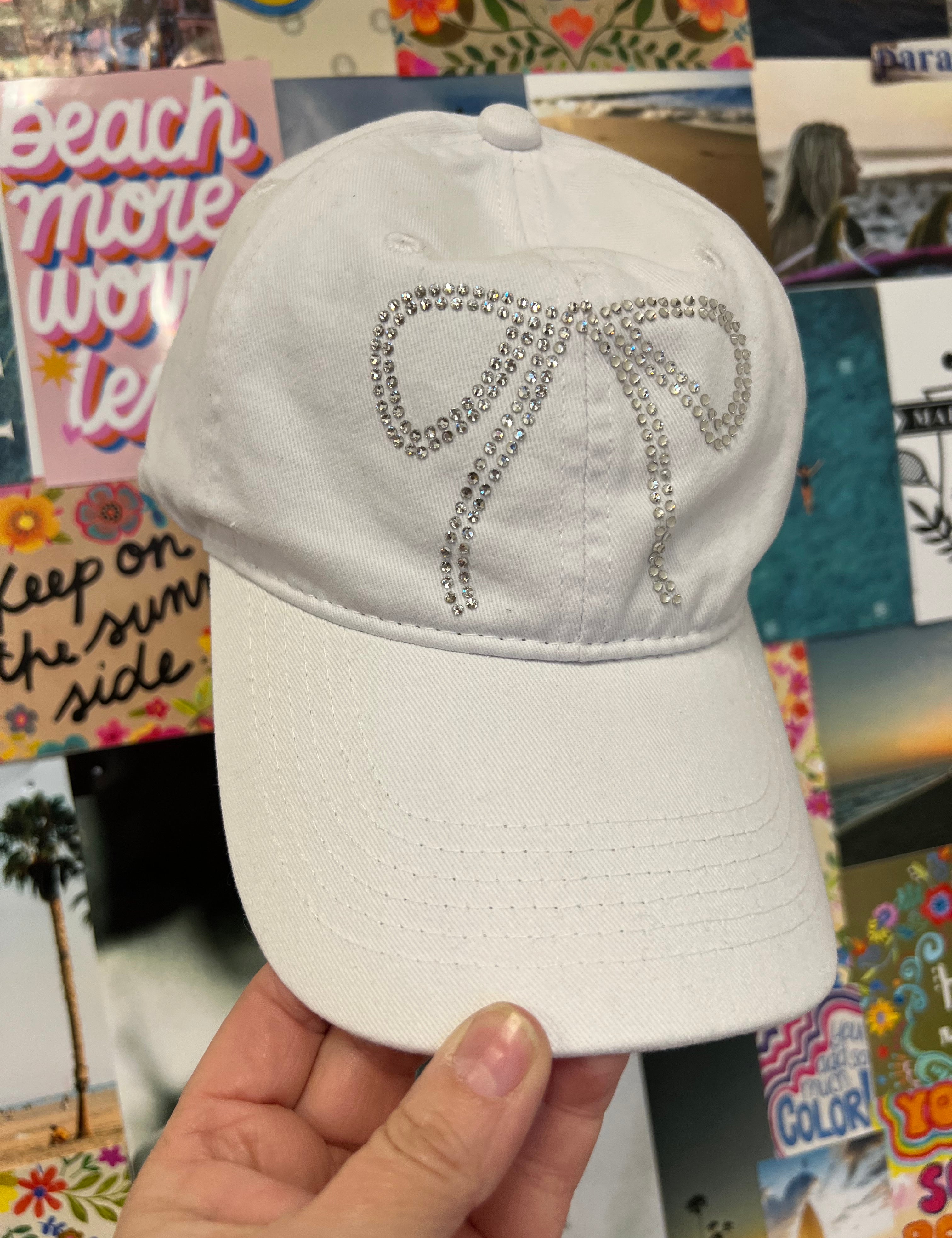 Rhinestone Cotton Bow Hat on Simply Obsessed