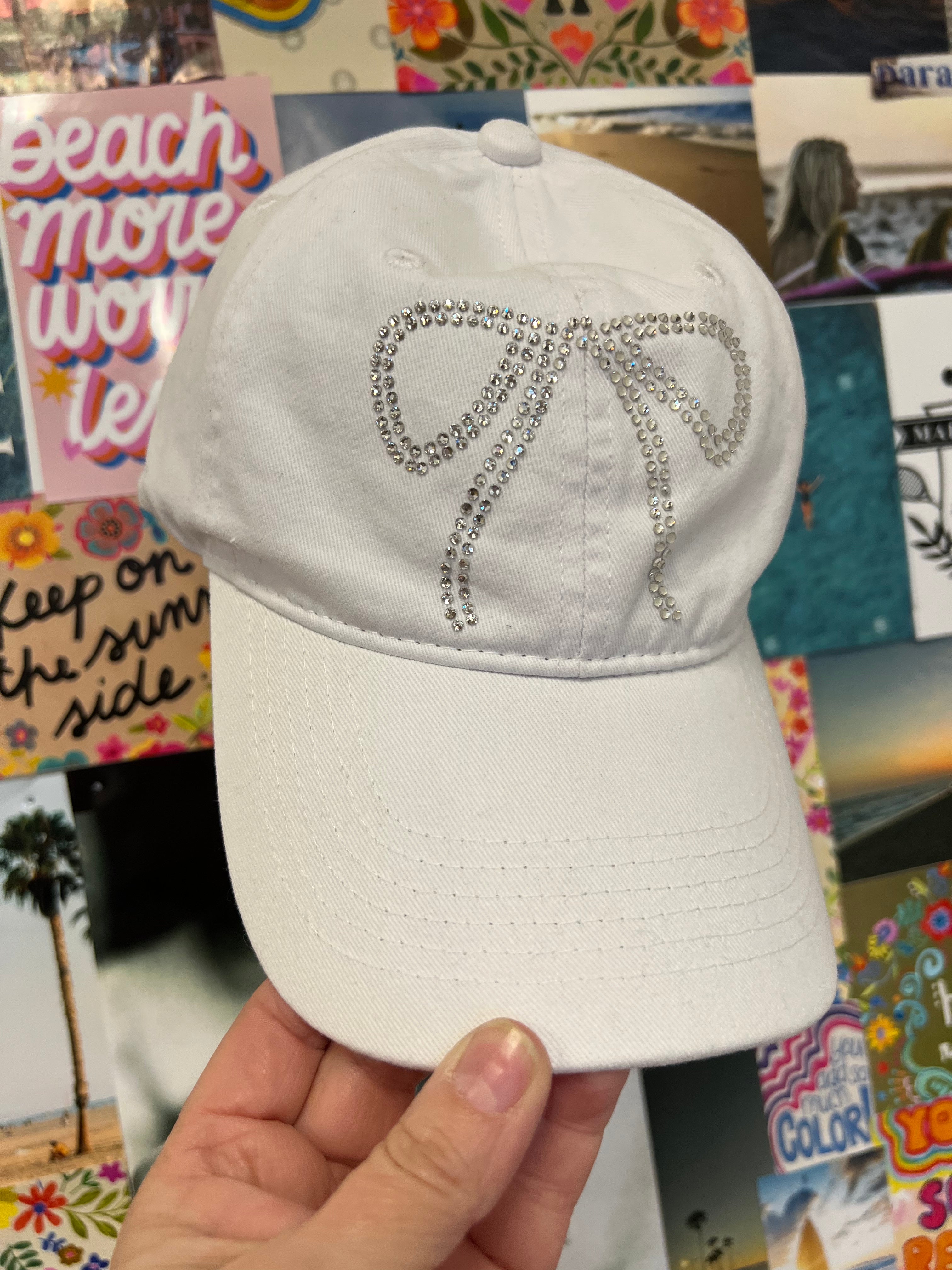 Rhinestone Cotton Bow Hat on Simply Obsessed