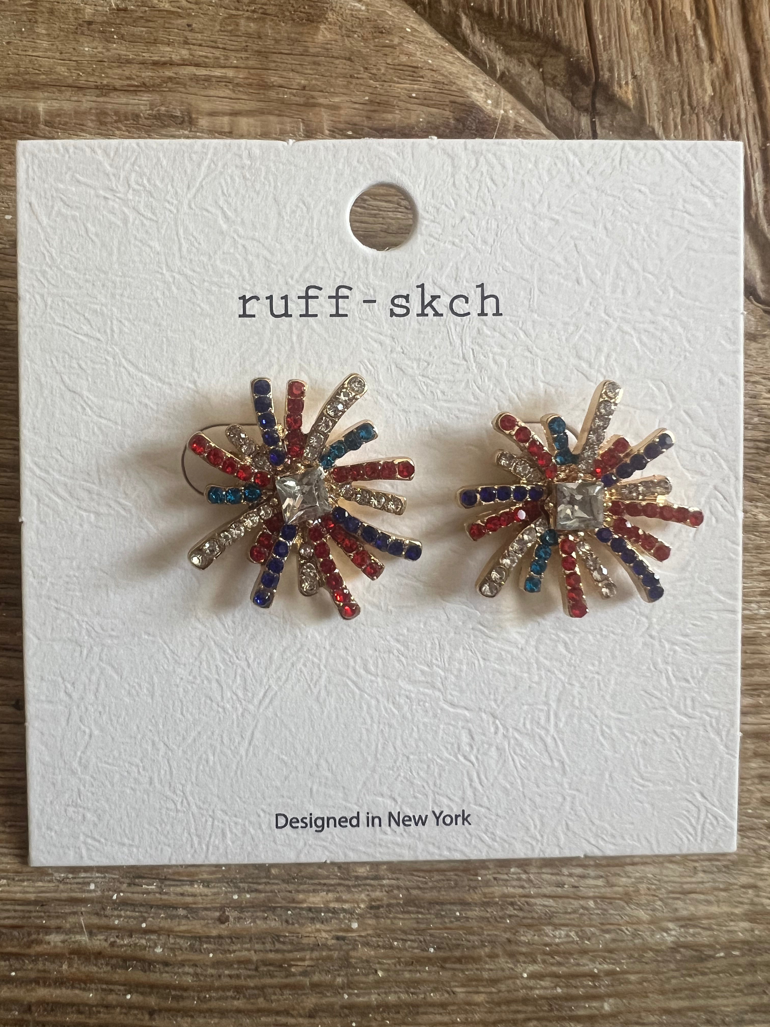 Rhinestone Fireworks Earrings on Simply Obsessed