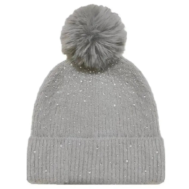 Rhinestone Pom Pom Beanies on Simply Obsessed
