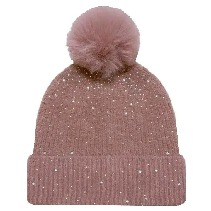 Rhinestone Pom Pom Beanies on Simply Obsessed