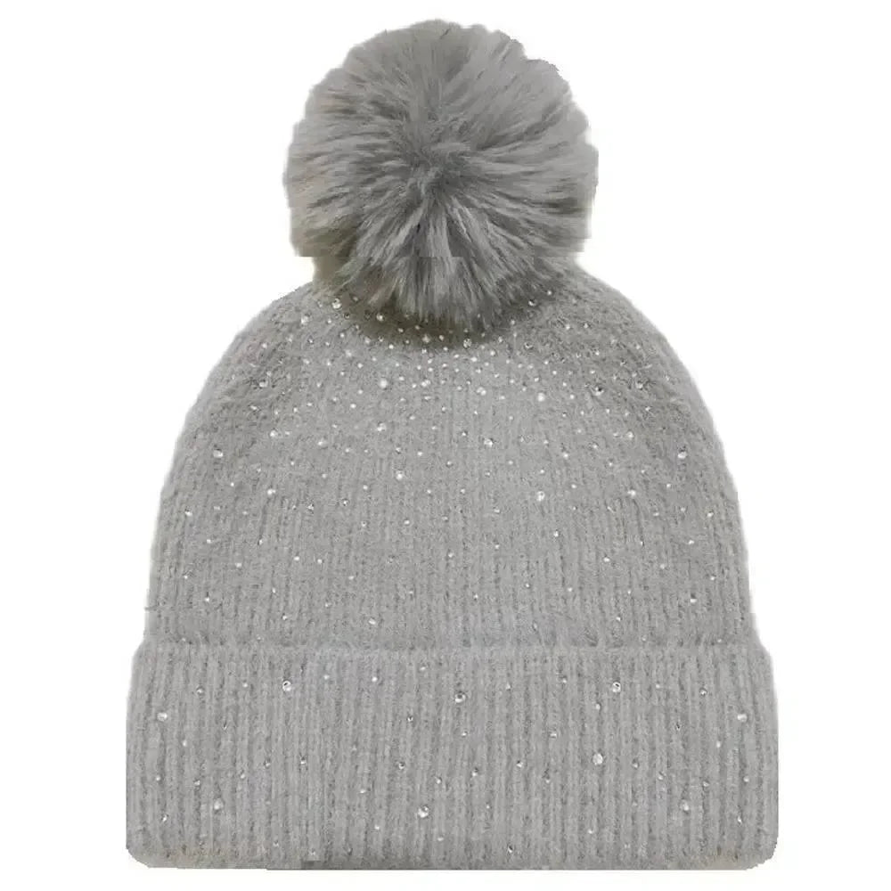 Rhinestone Pom Pom Beanies on Simply Obsessed