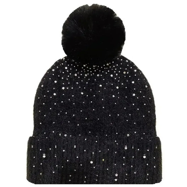 Rhinestone Pom Pom Beanies on Simply Obsessed
