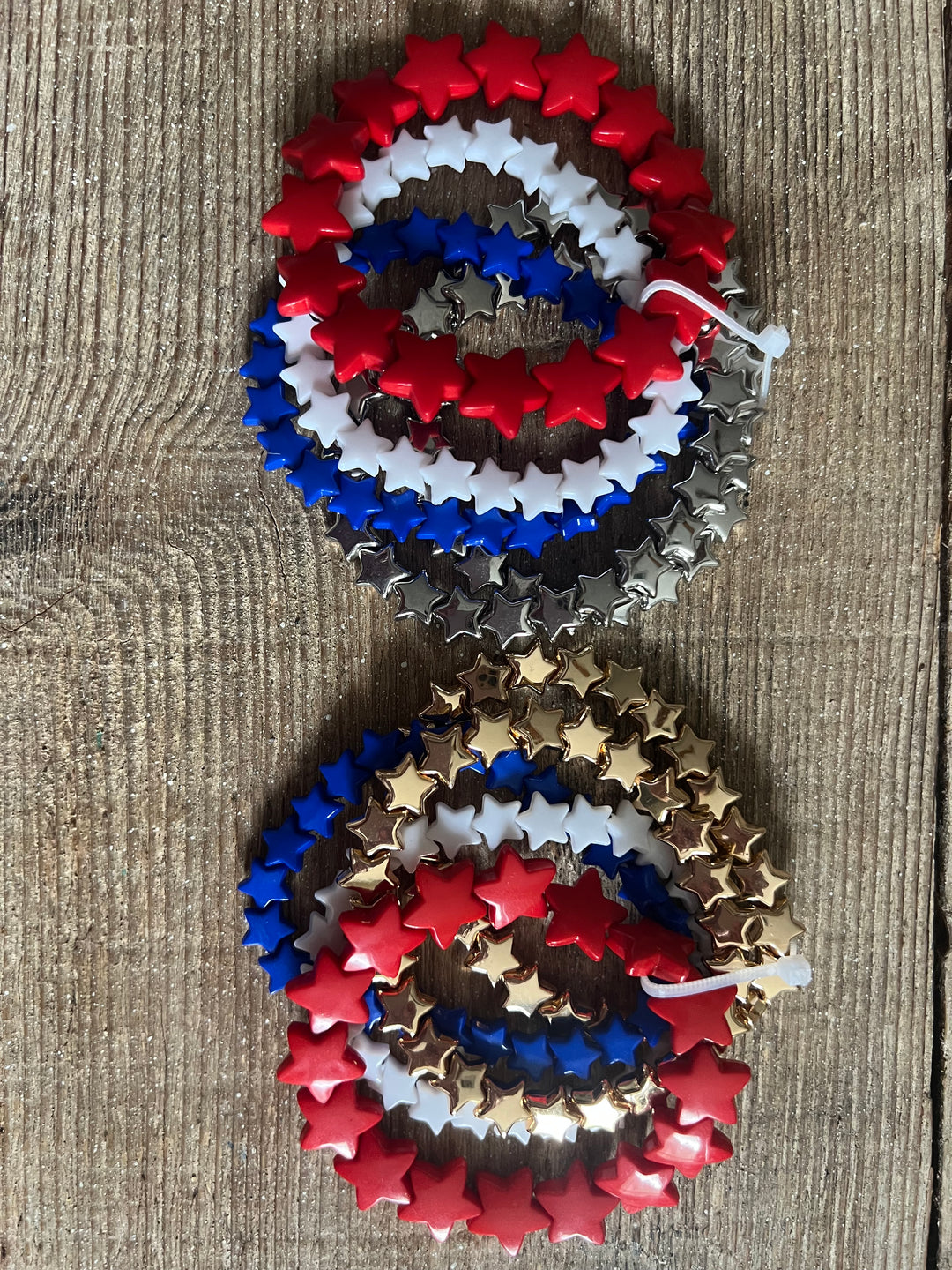 RWB Star Bracelet Stack on Simply Obsessed