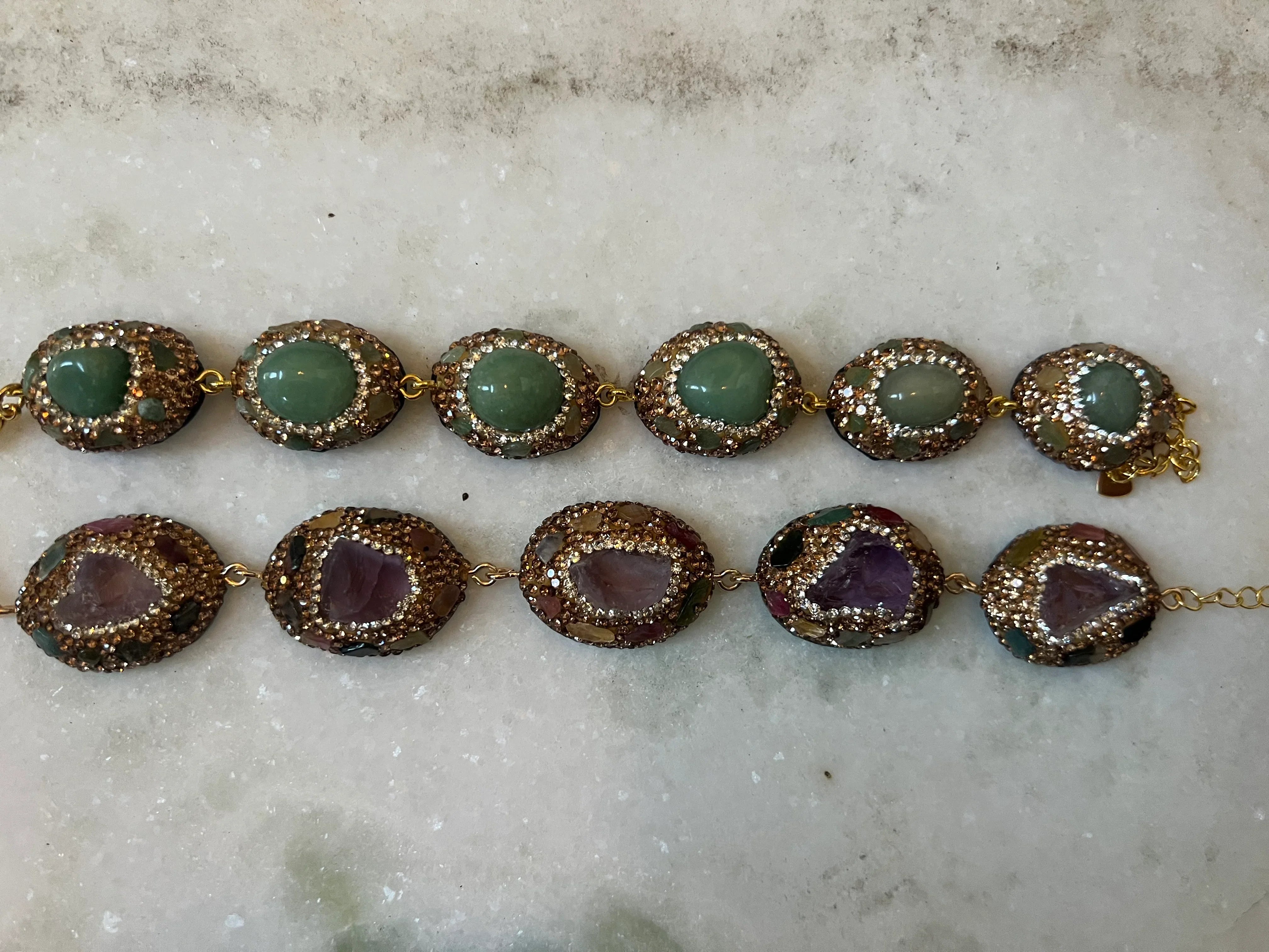 SALT OF THE EARTH Gemstone Bling Link Bracelets on Simply Obsessed
