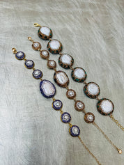 SALT OF THE EARTH Pearl Rhinestone Link Bracelets on Simply Obsessed