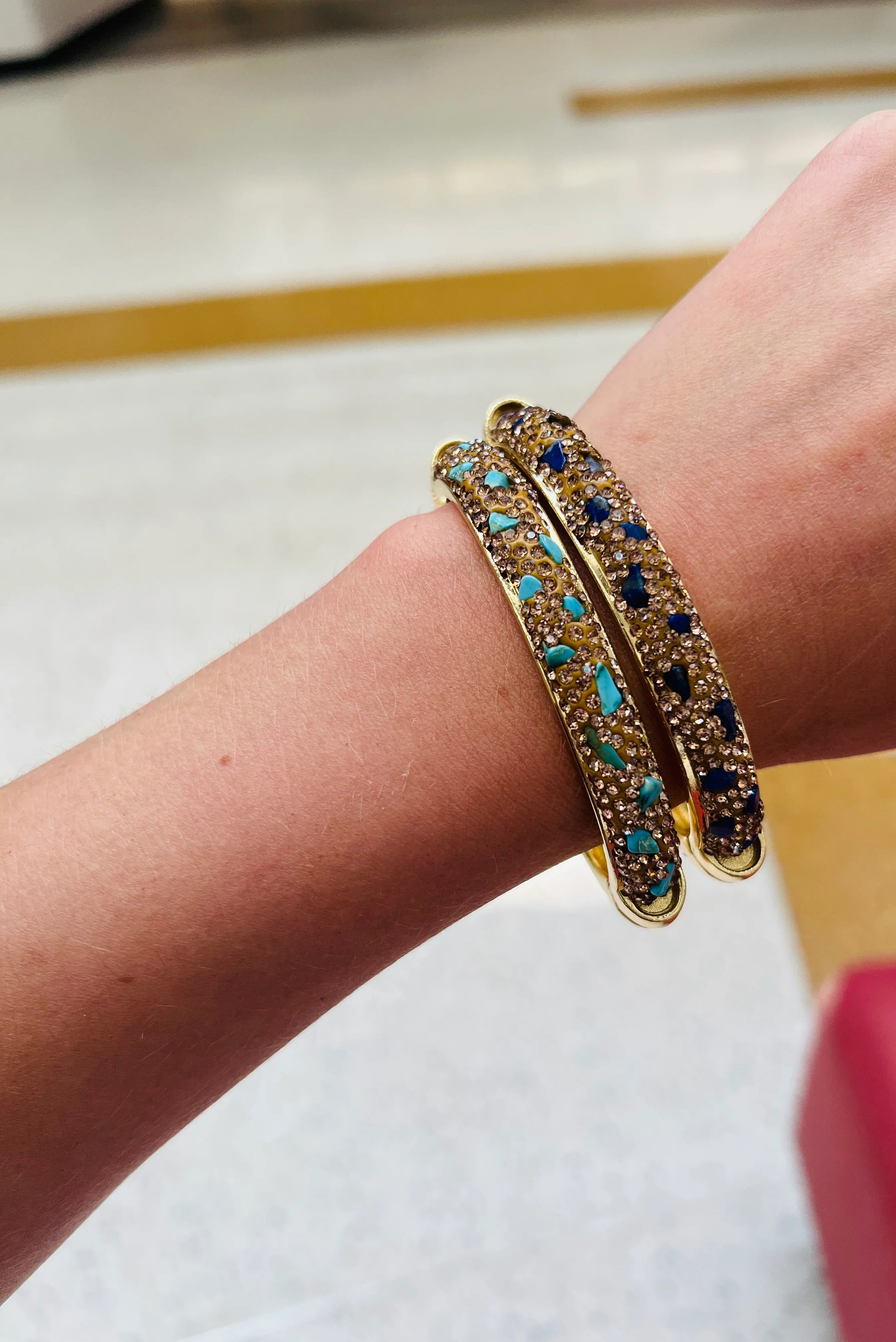 SALT OF THE EARTH Stone/Rhinestone Bangles on Simply Obsessed