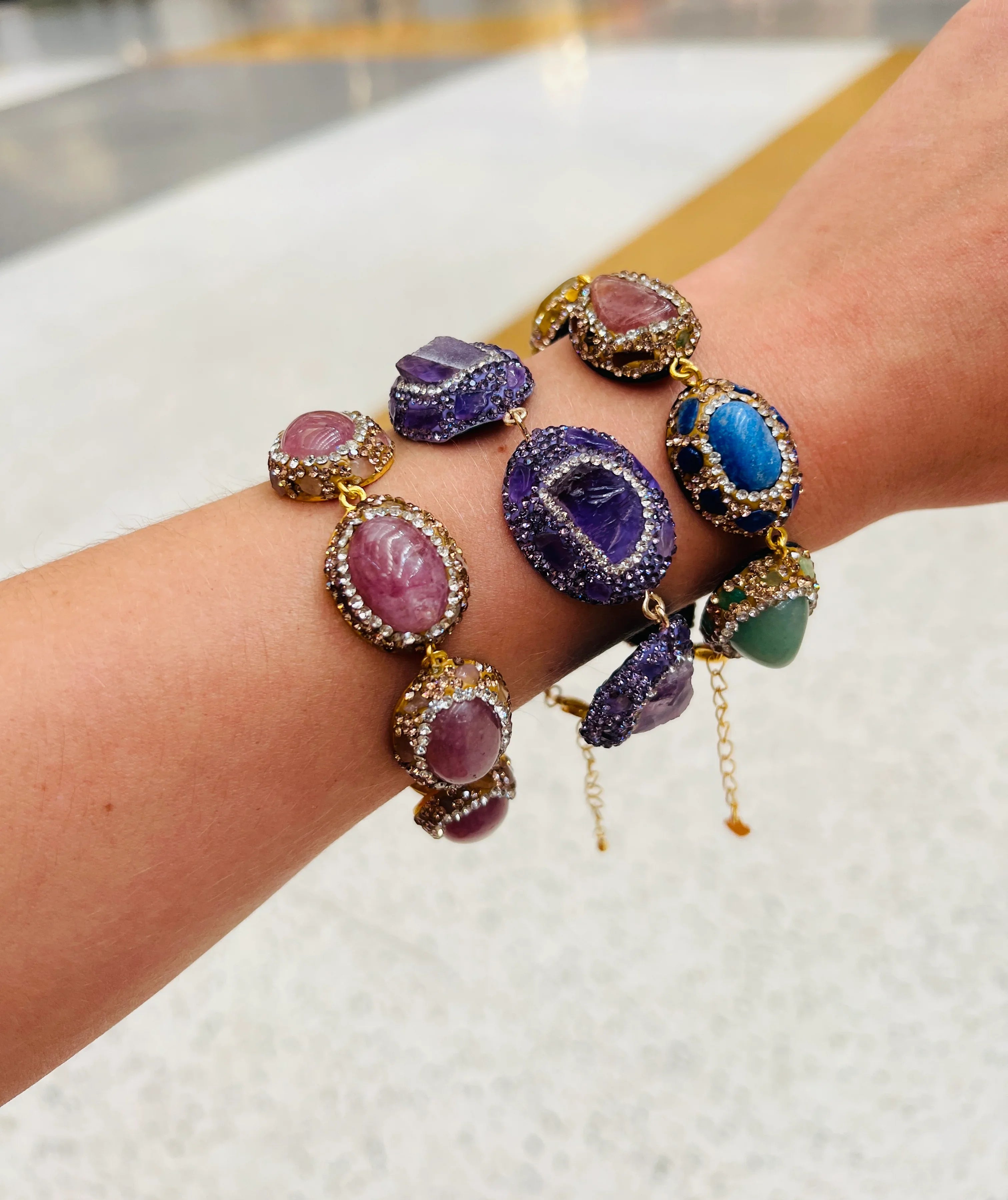 SALT OF THE EARTH Stone/Rhinestone Link Bracelets on Simply Obsessed