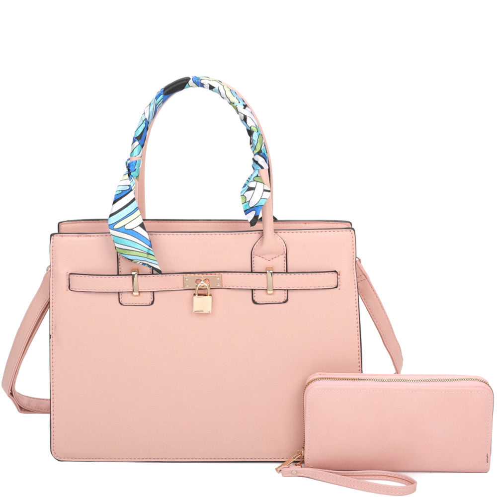 Scarf Handle Kelly Bag with Wallet on Simply Obsessed
