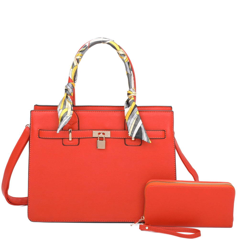 Scarf Handle Kelly Bag with Wallet on Simply Obsessed