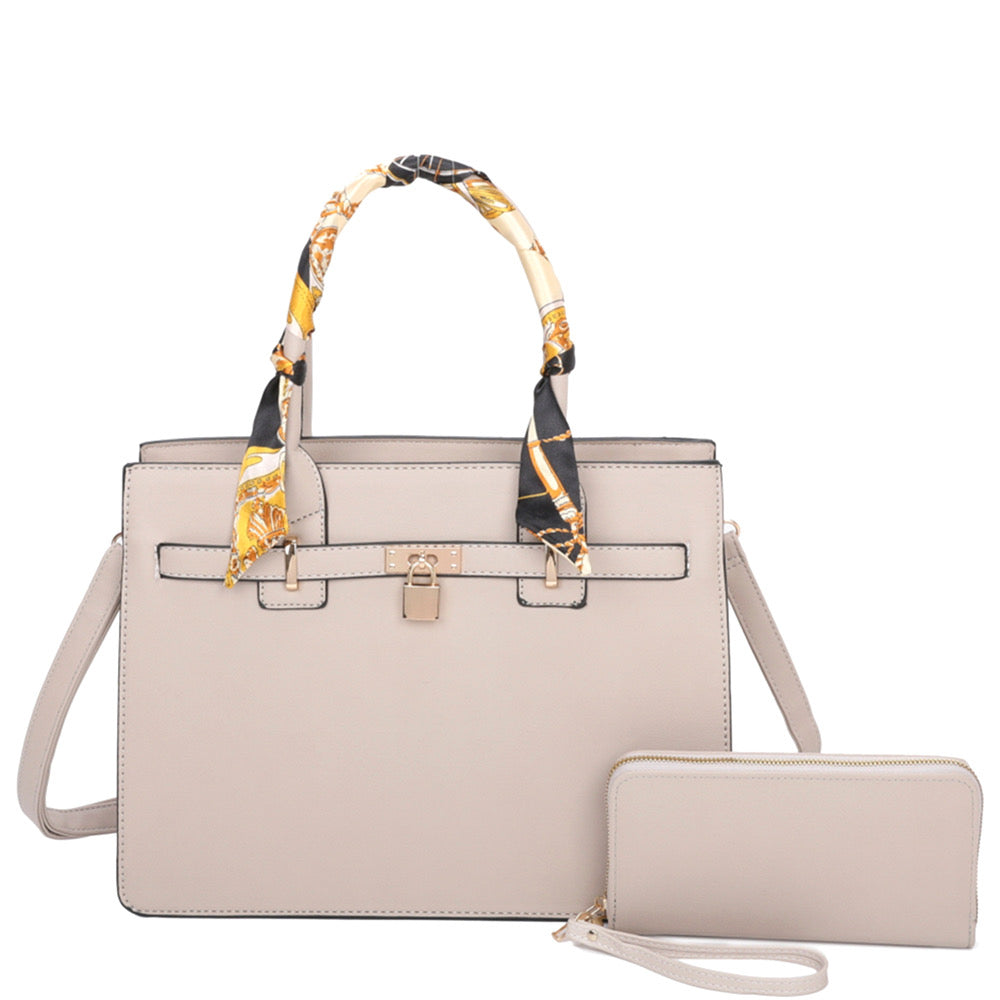 Scarf Handle Kelly Bag with Wallet on Simply Obsessed