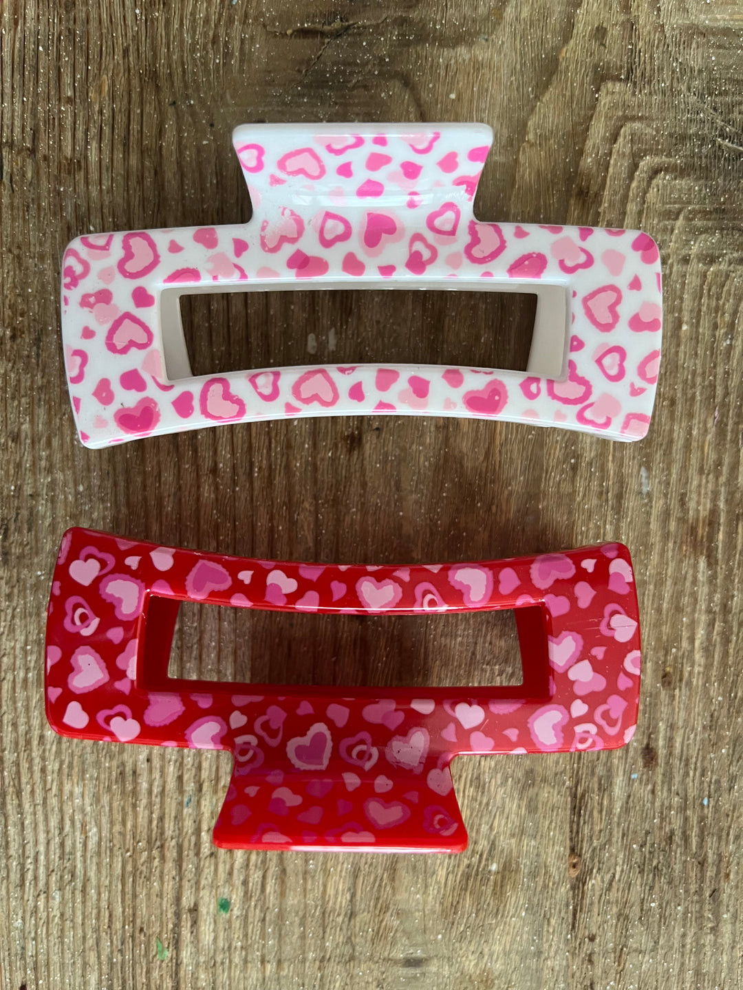 Set of 2 Valentines Hair Clips on Simply Obsessed