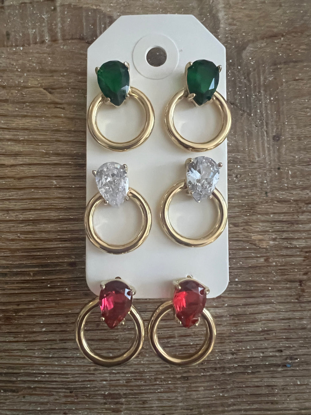 Set of 3 Gemstone Hoops on Simply Obsessed