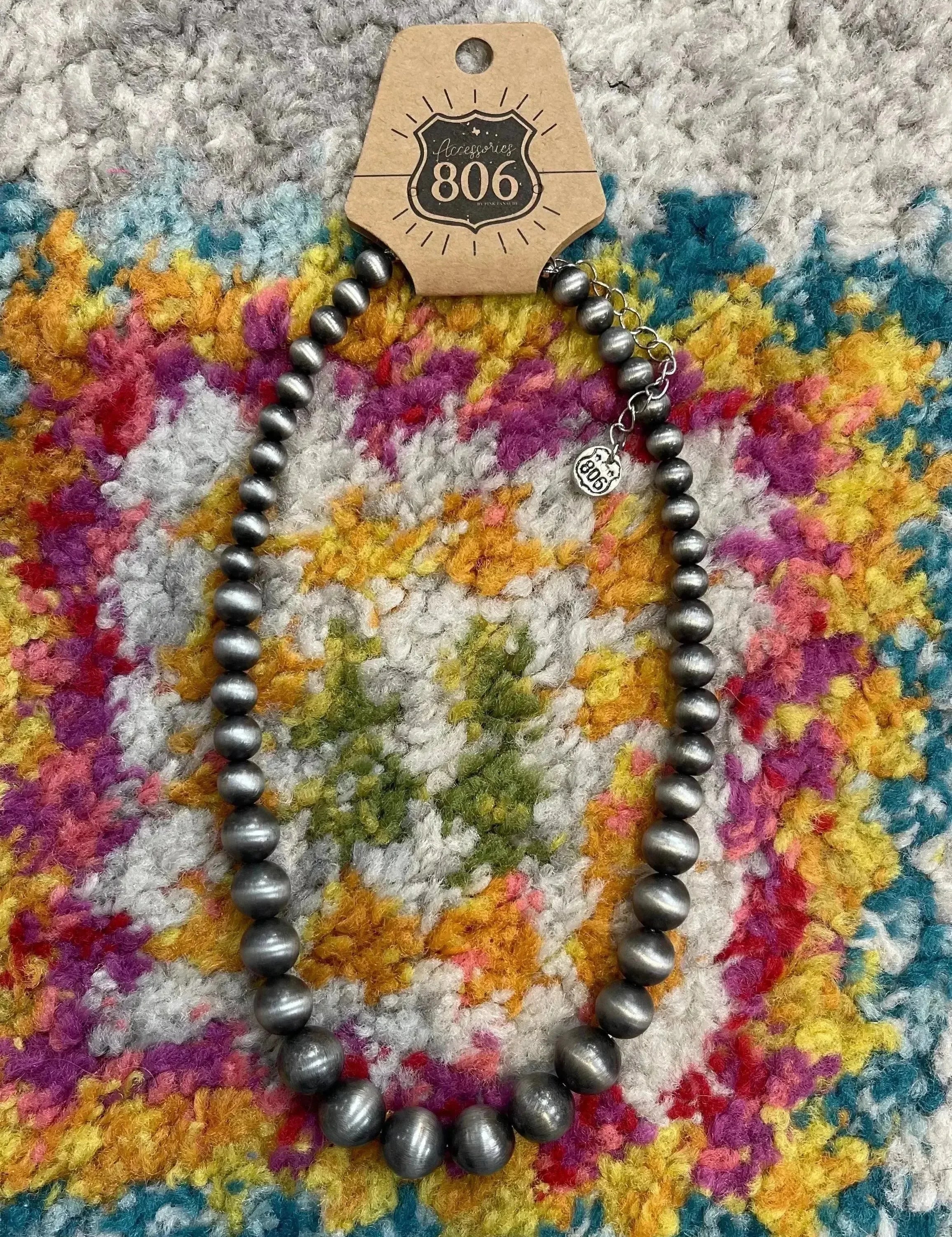 Silver Beaded Necklace on Simply Obsessed