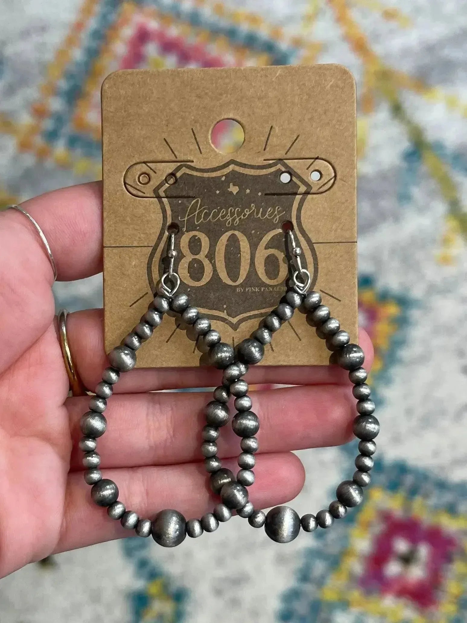 Silver Beaded Teardrop Earrings on Simply Obsessed