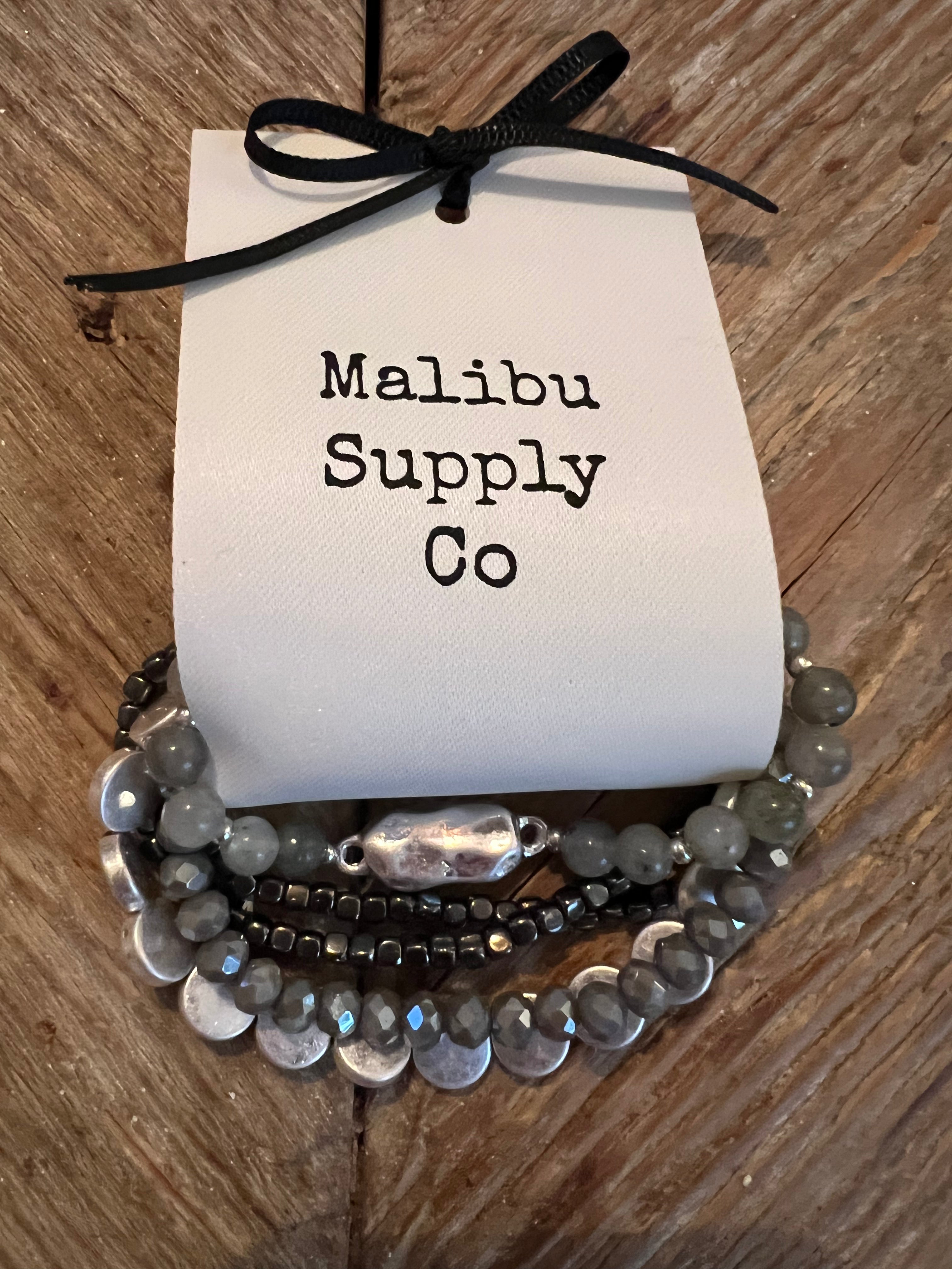 Silver/Gray Bracelet Stack by Malibu Supply on Simply Obsessed