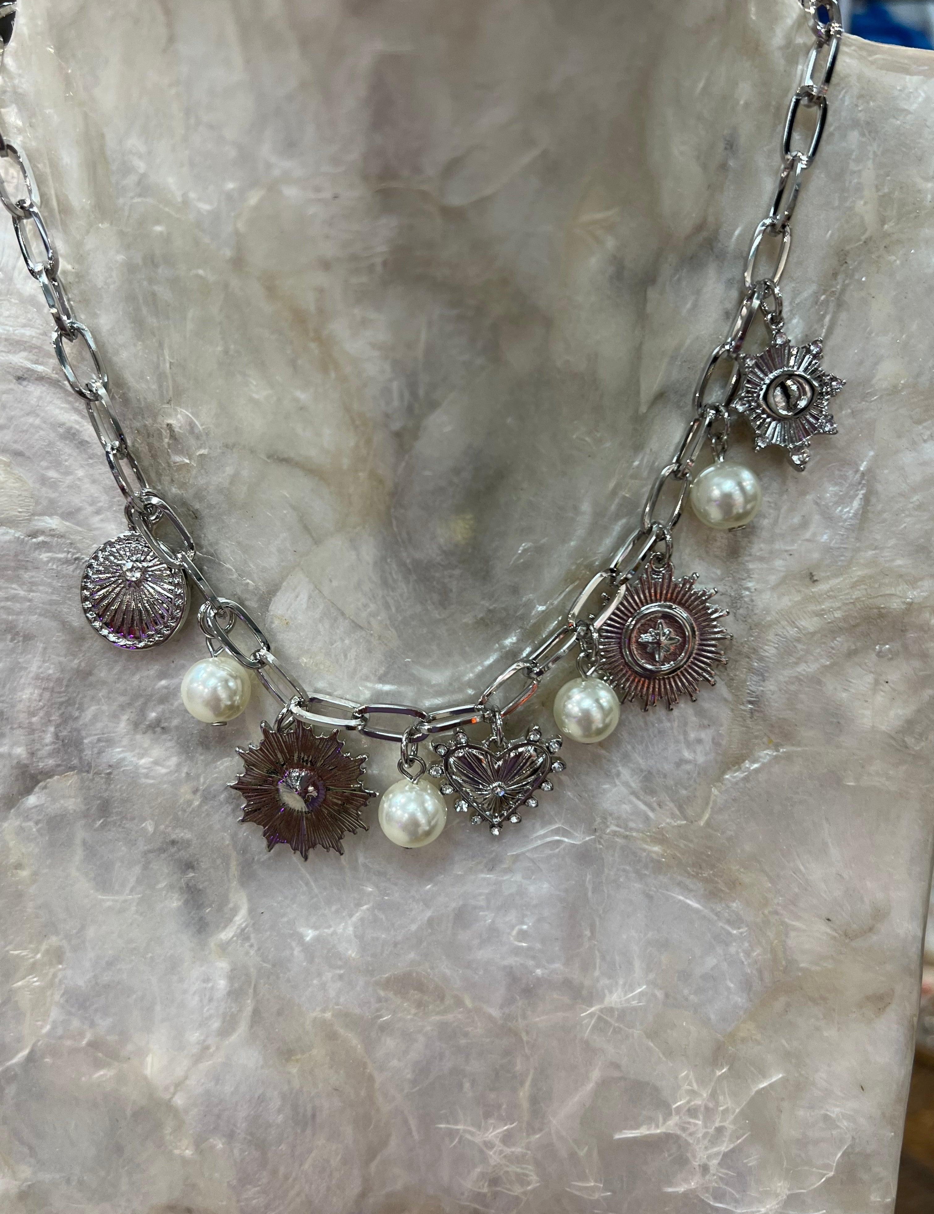 Pearl Charm Necklace on Simply Obsessed