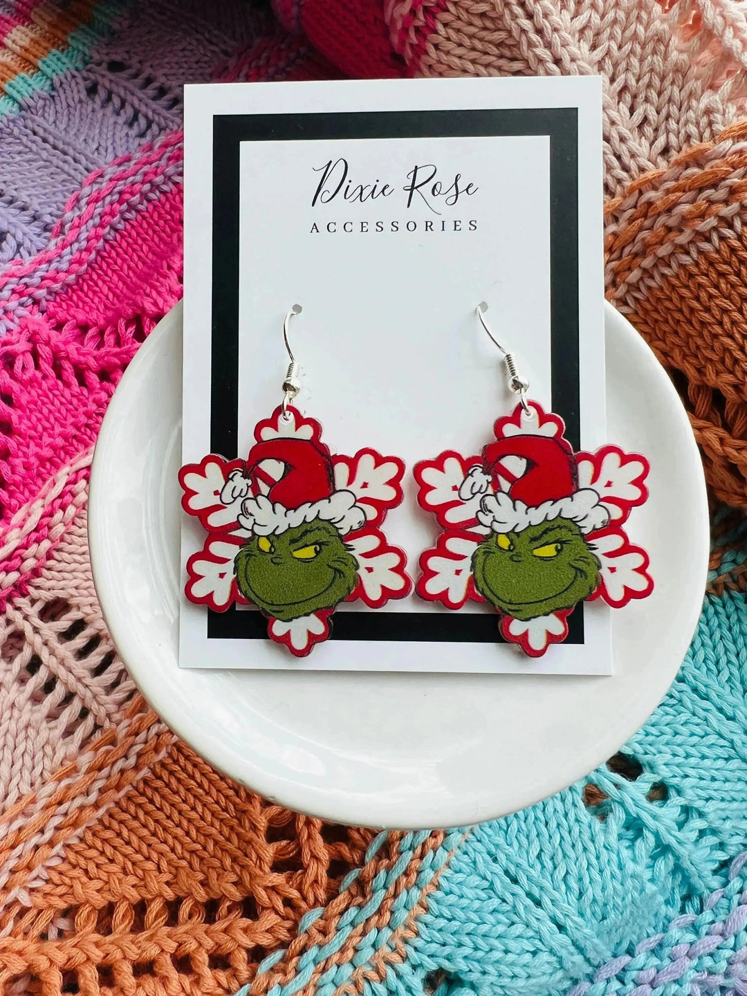 Snowflake Grinch Earrings on Simply Obsessed