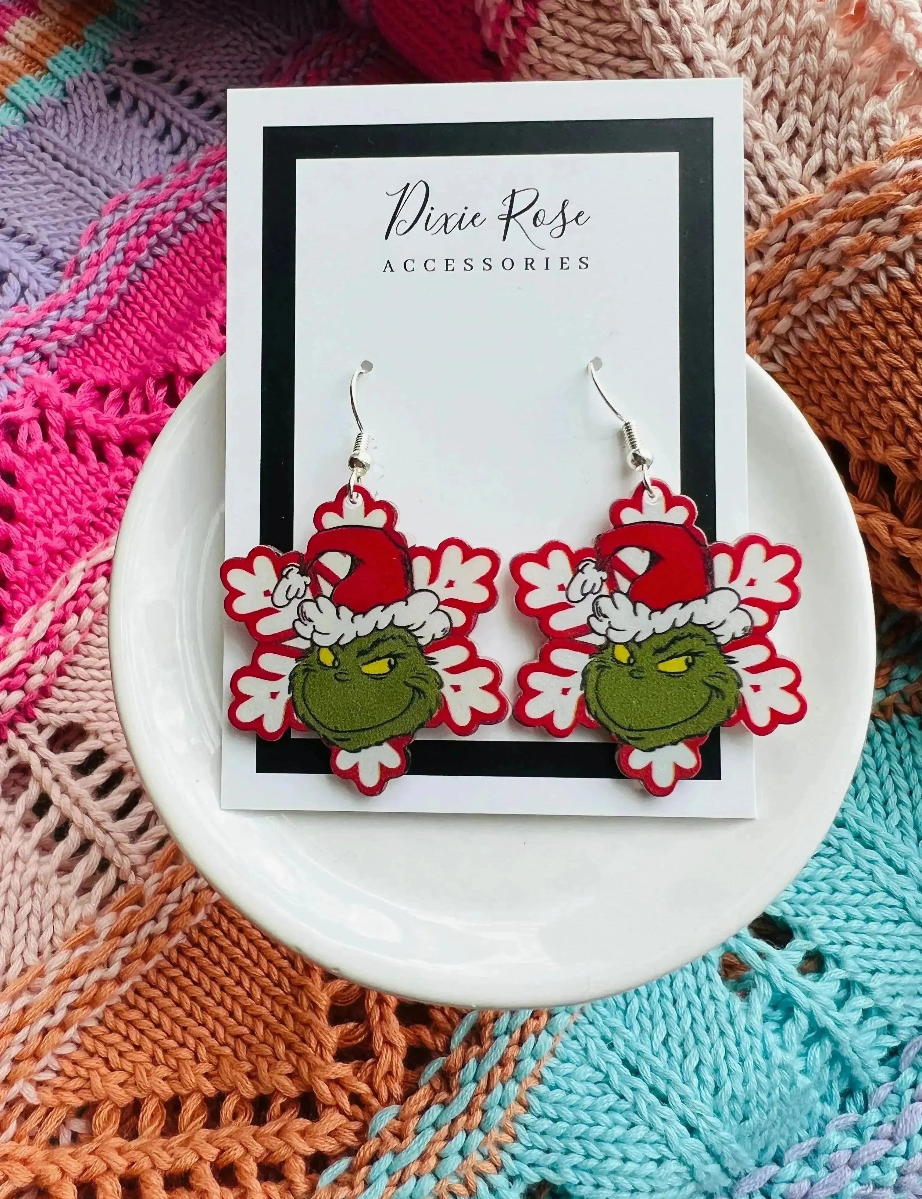 Snowflake Grinch Earrings on Simply Obsessed