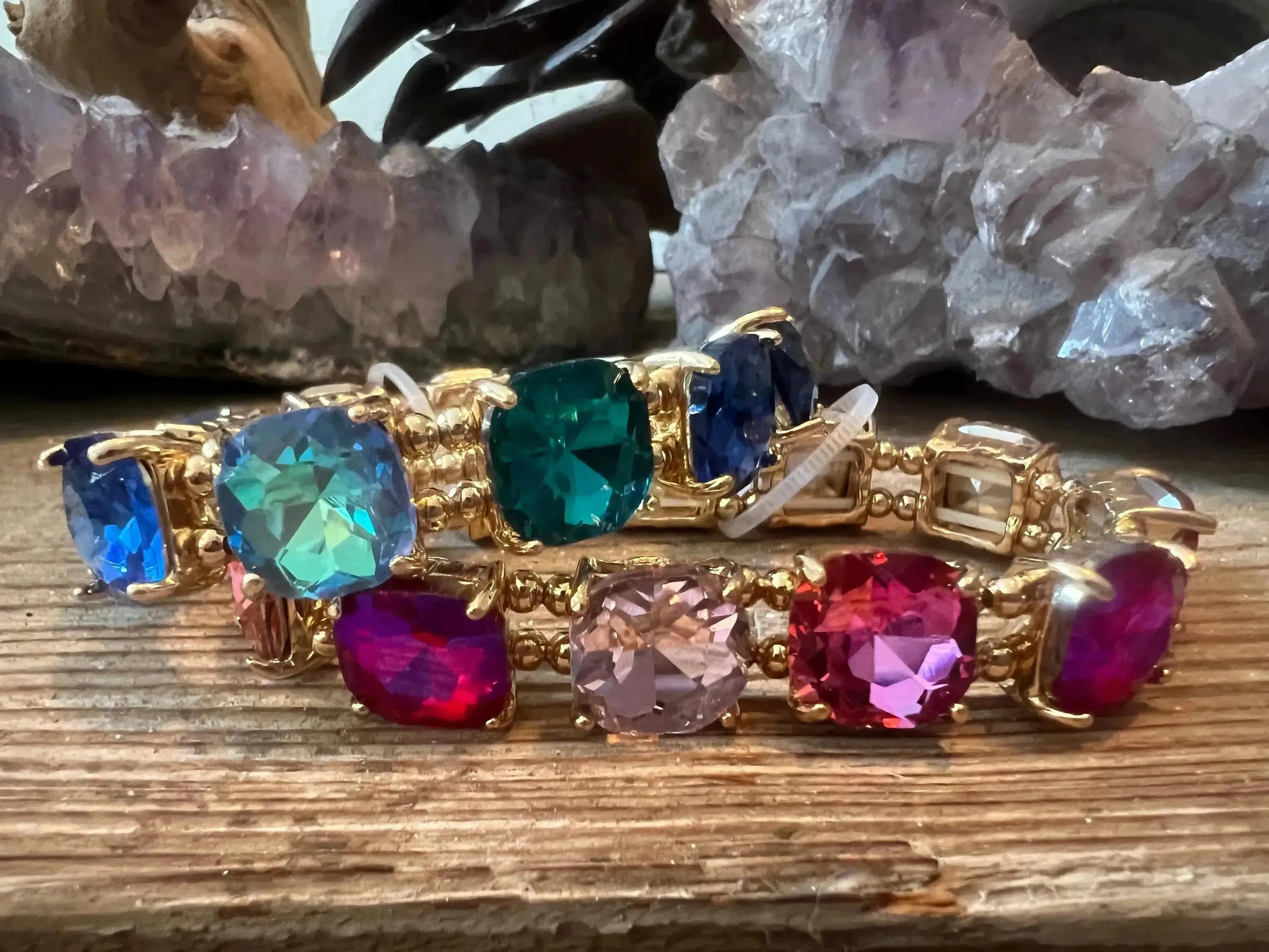 Stretchy Gemstone Bracelet on Simply Obsessed