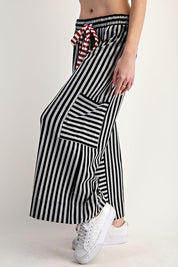 EESOME Striped Side Pocket Pants  * Vegas Lives*