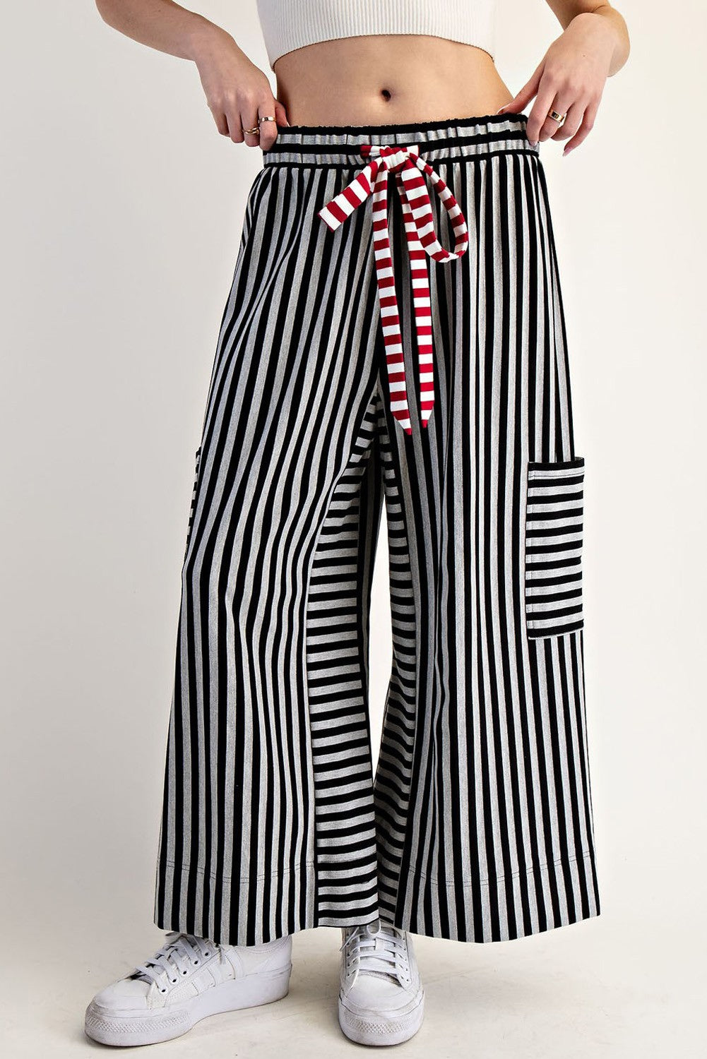 EESOME Striped Side Pocket Pants  * Vegas Lives*
