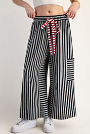 EESOME Striped Side Pocket Pants  * Vegas Lives*