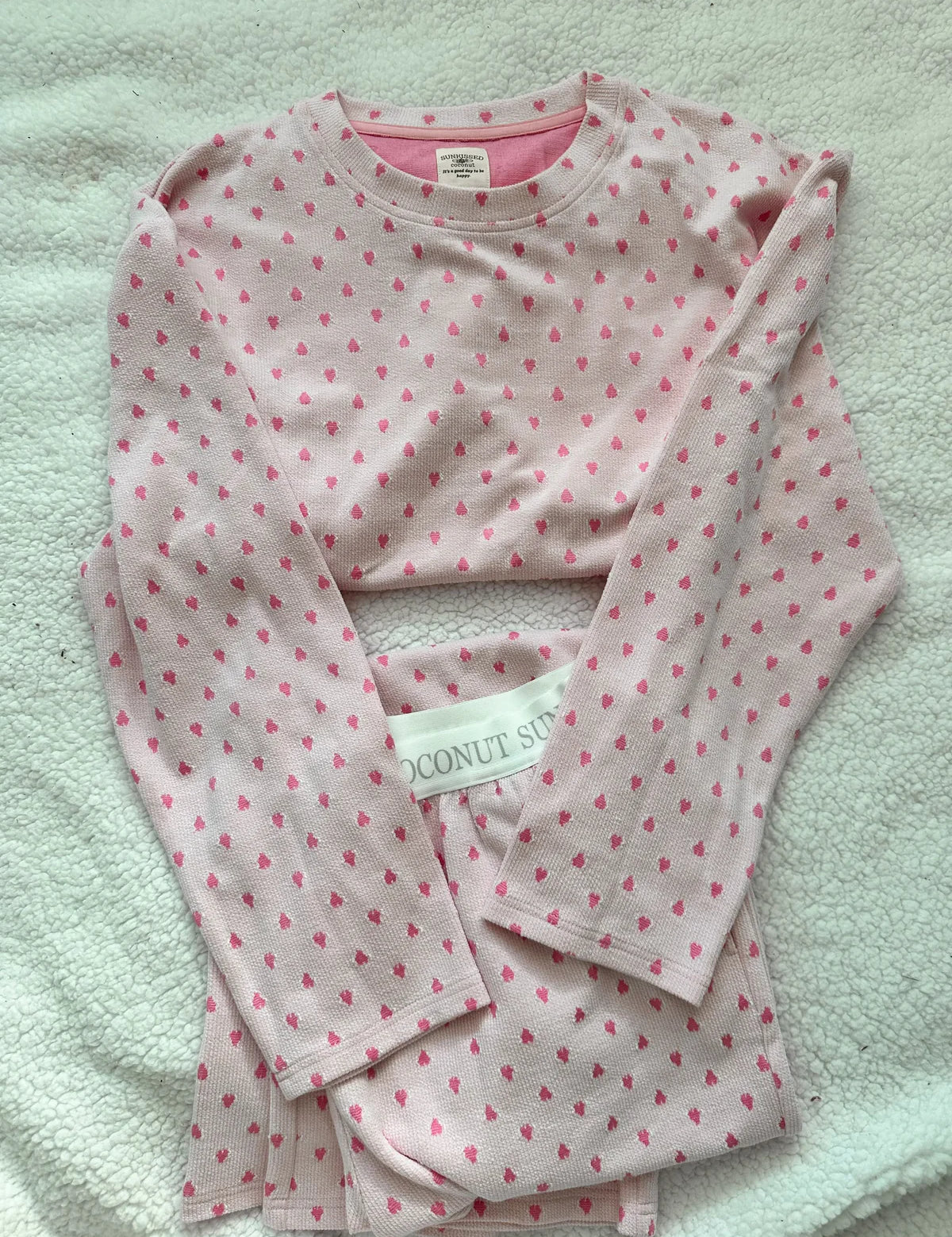 SUNKISSED COCONUT Heart PJ Pants on Simply Obsessed