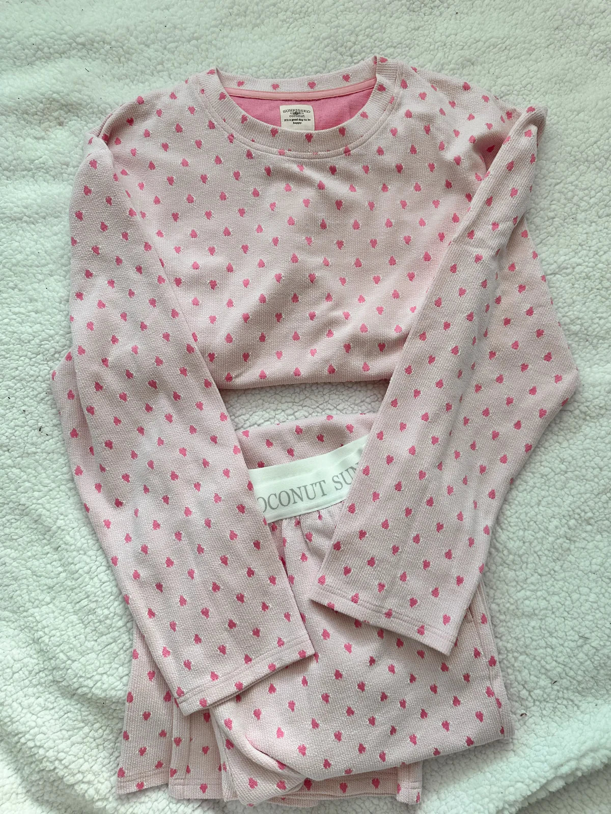 SUNKISSED COCONUT Heart PJ Pants on Simply Obsessed