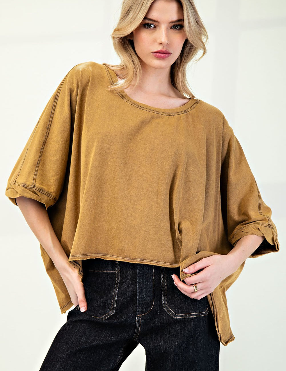 EESOME Mineral Wash Loose Knit Top * Vegas Lives* on Simply Obsessed