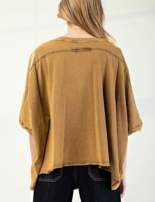 EESOME Mineral Wash Loose Knit Top * Vegas Lives* on Simply Obsessed