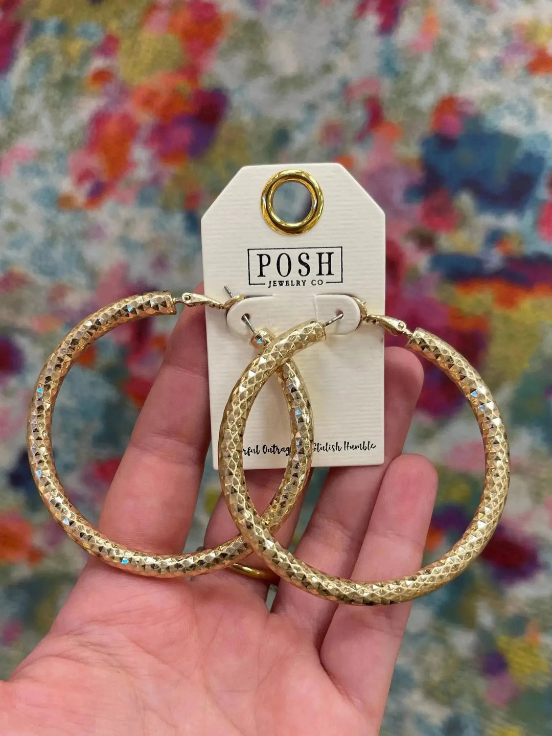 Textured Gold Hoops on Simply Obsessed