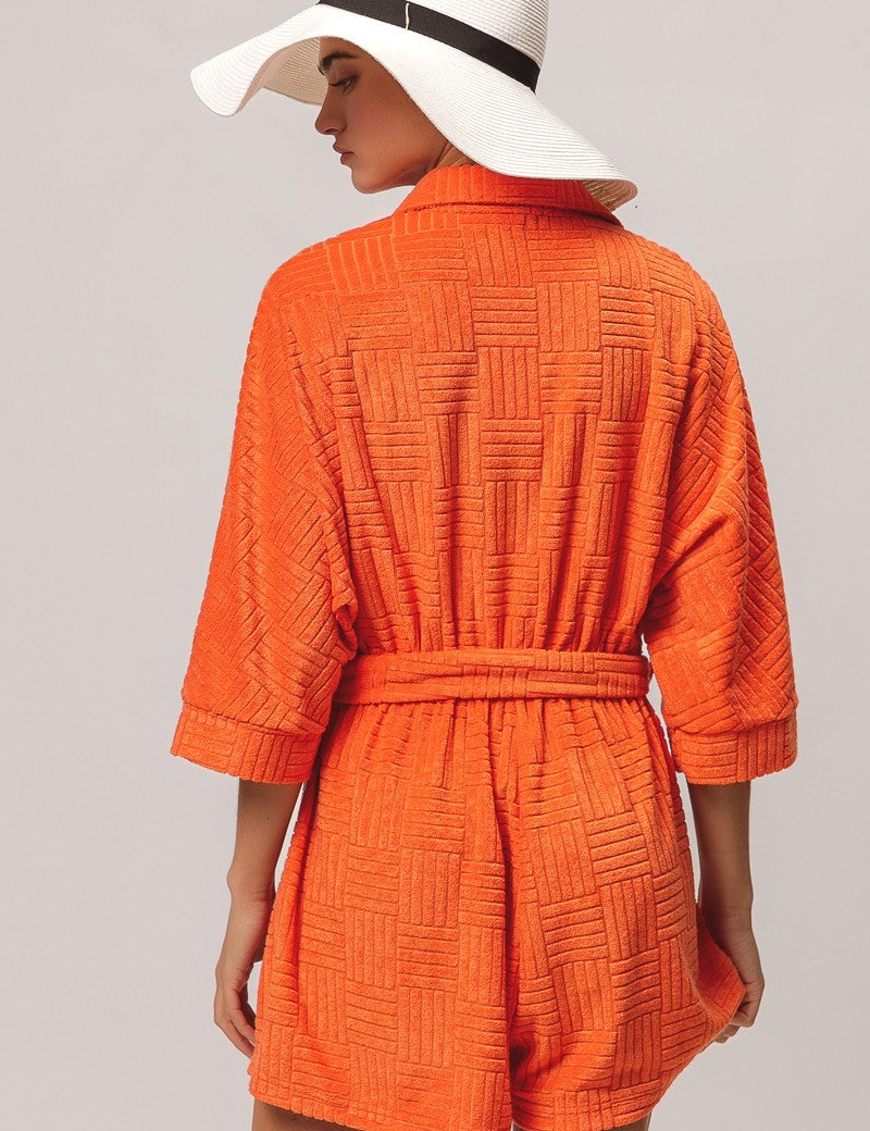 BIBI TERRY TEXTURED BEACH ROMPER ***BEACH LIVE*** on Simply Obsessed