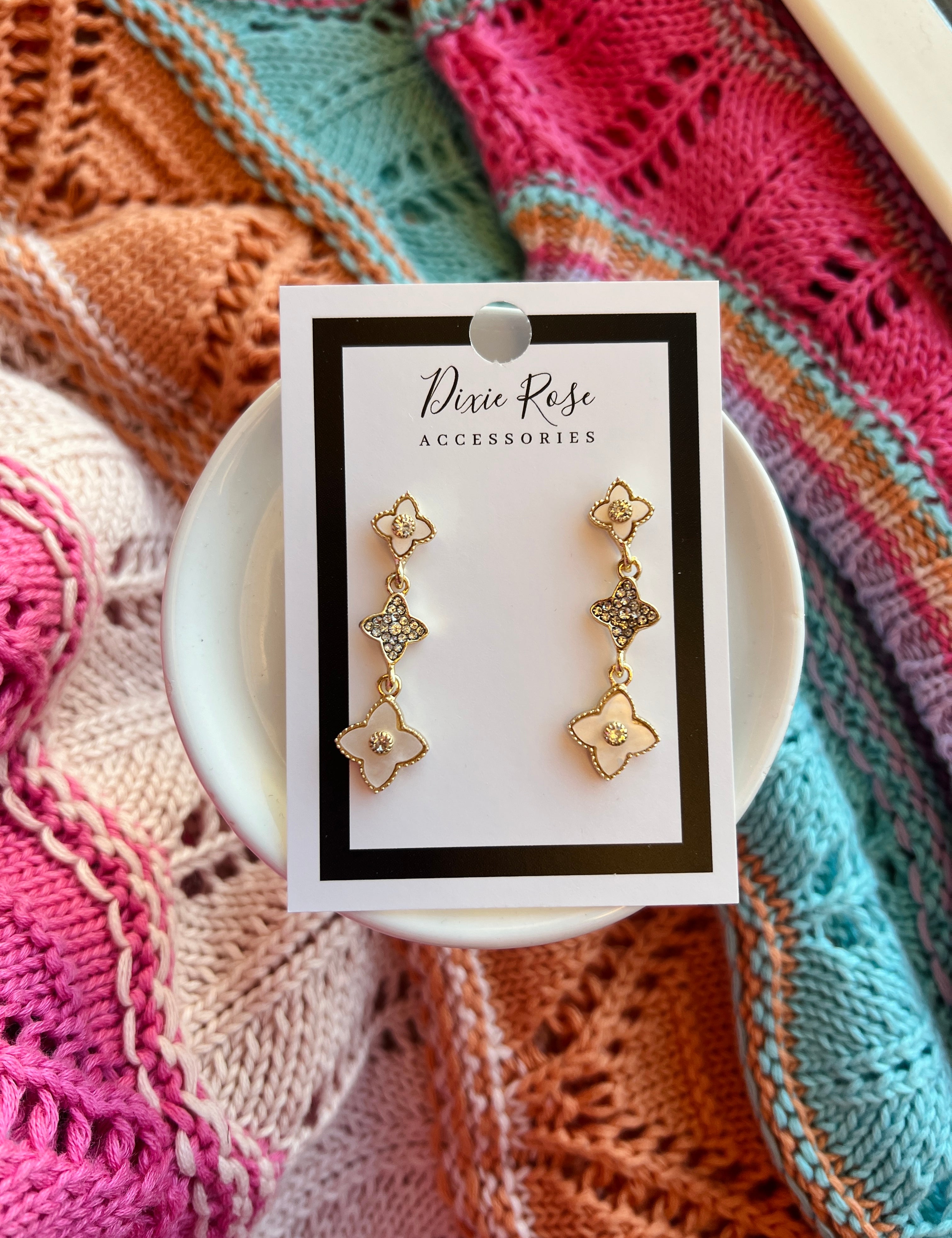 Triple Clover Drop Earrings on Simply Obsessed