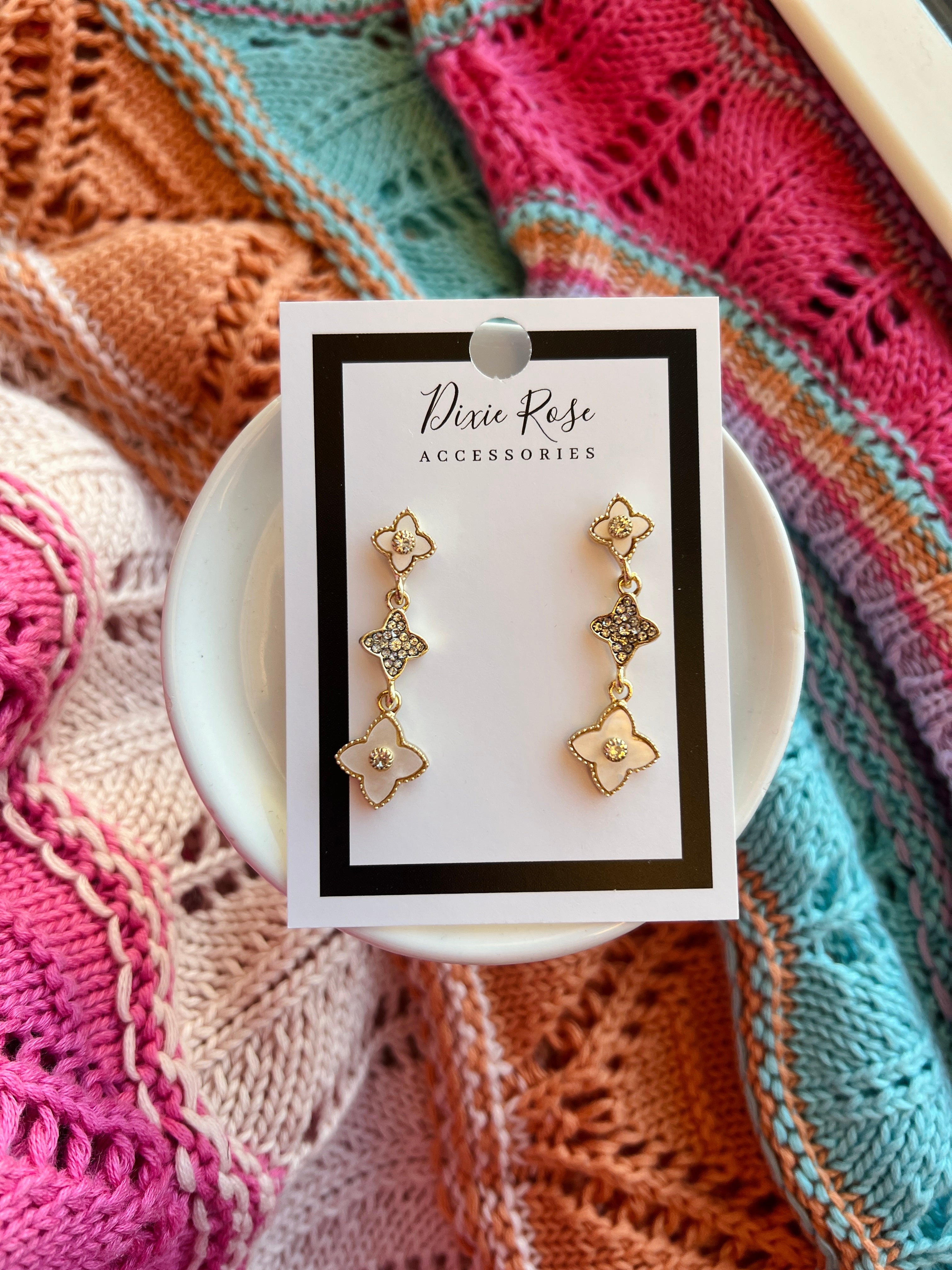 Triple Clover Drop Earrings on Simply Obsessed