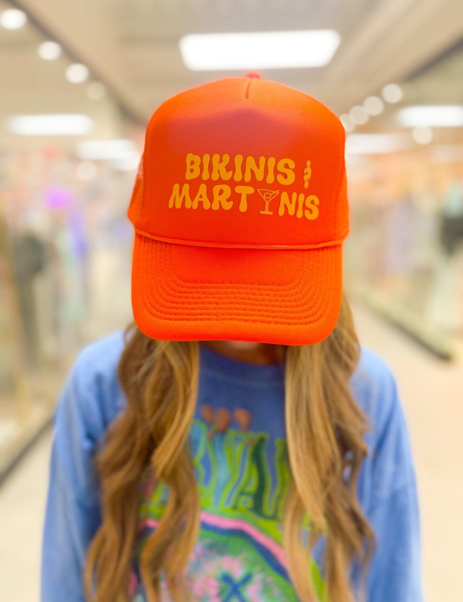 TRUCK STOP Bikinis & Martinis Trucker Hat on Simply Obsessed